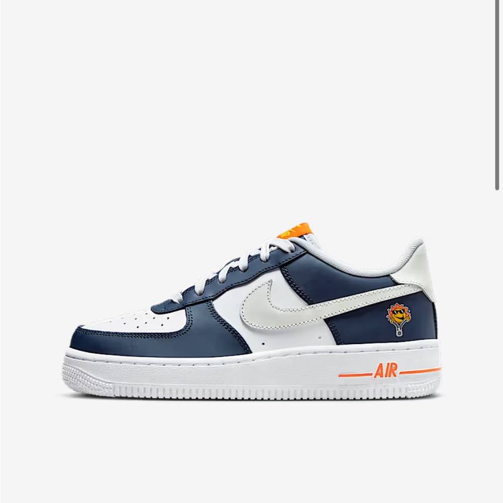 Nike Kids' Sneakers - Navy, White, and Orange